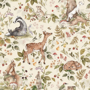 Dekornik | Cute Forest Animals Light Wallpaper - Bubba & Me