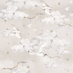 Dekornik | Magic Swans Beige Wallpaper - Bubba & Me