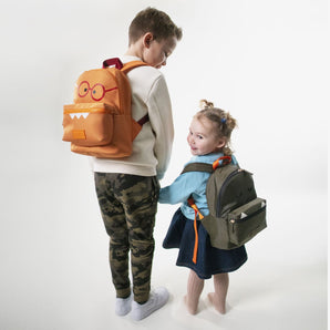 Jem + Bea | Kids Eco Backpack in Khaki - Bubba & Me