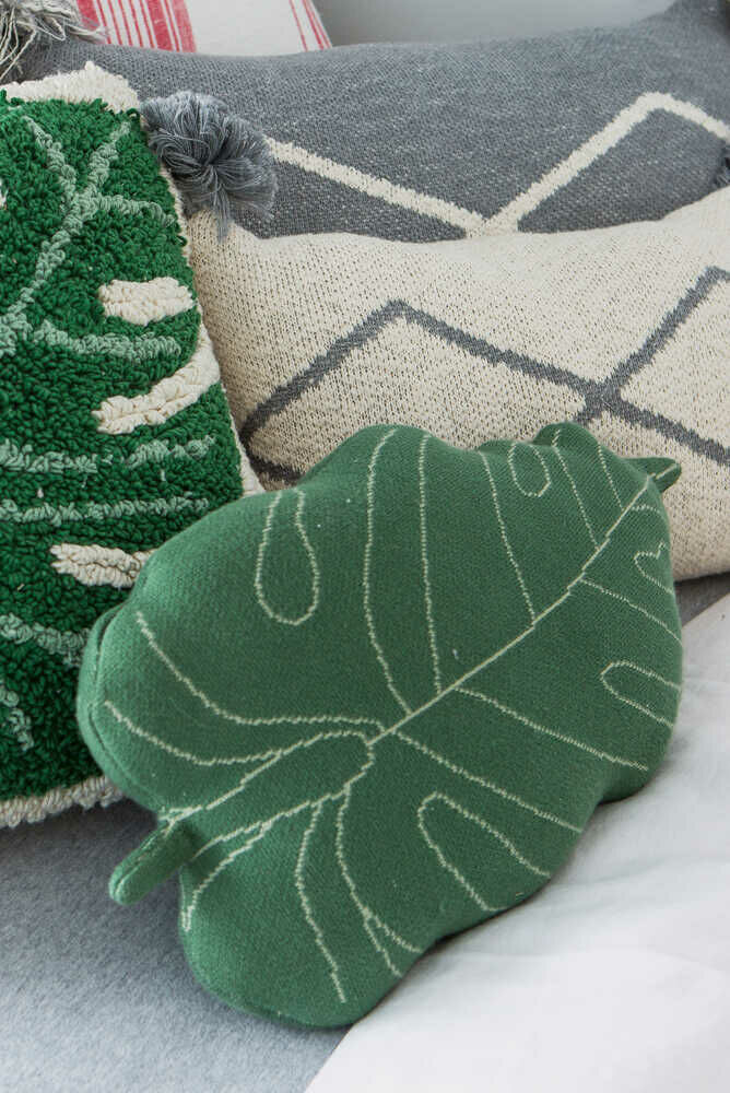 Lorena Canals | Knitted Cushion Baby Leaf - Bubba & Me