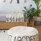 Lorena Canals | Pouf ABC Natural Black - Bubba & Me