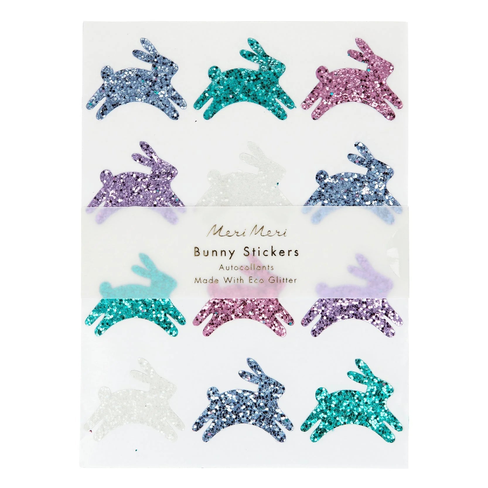 Meri Meri | Glitter Bunny Stickers - Bubba & Me