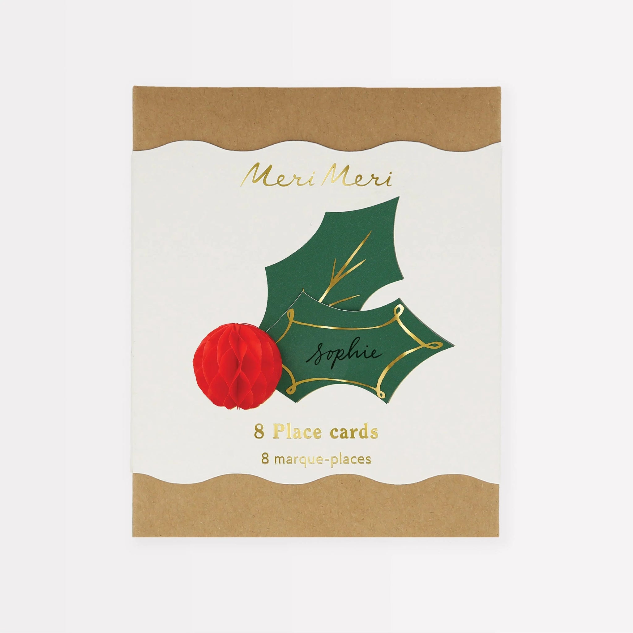 Meri Meri | Holly Honeycomb Place Cards - Bubba & Me