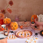 Meri Meri | Pink & Orange Stripy Pumpkin Napkins - Bubba & Me