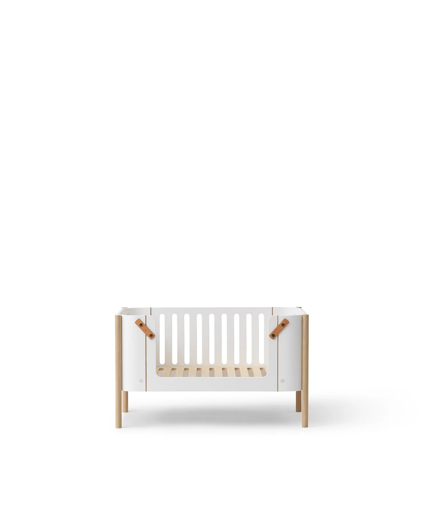 Oliver Furniture | Wood Bench White / Oak - Bubba & Me