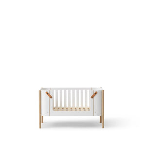 Oliver Furniture | Wood Bench White / Oak - Bubba & Me
