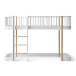 Oliver Furniture | Wood Cot in White/Oak To Original Low Loft Bed Conversion Kit - Bubba & Me