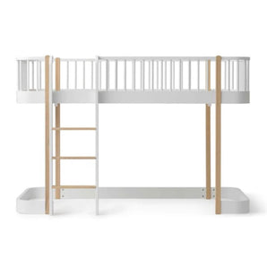 Oliver Furniture | Wood Cot in White/Oak To Original Low Loft Bed Conversion Kit - Bubba & Me