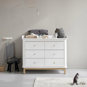Oliver Furniture | Wood Dresser 6 Drawers + changing table - Bubba & Me