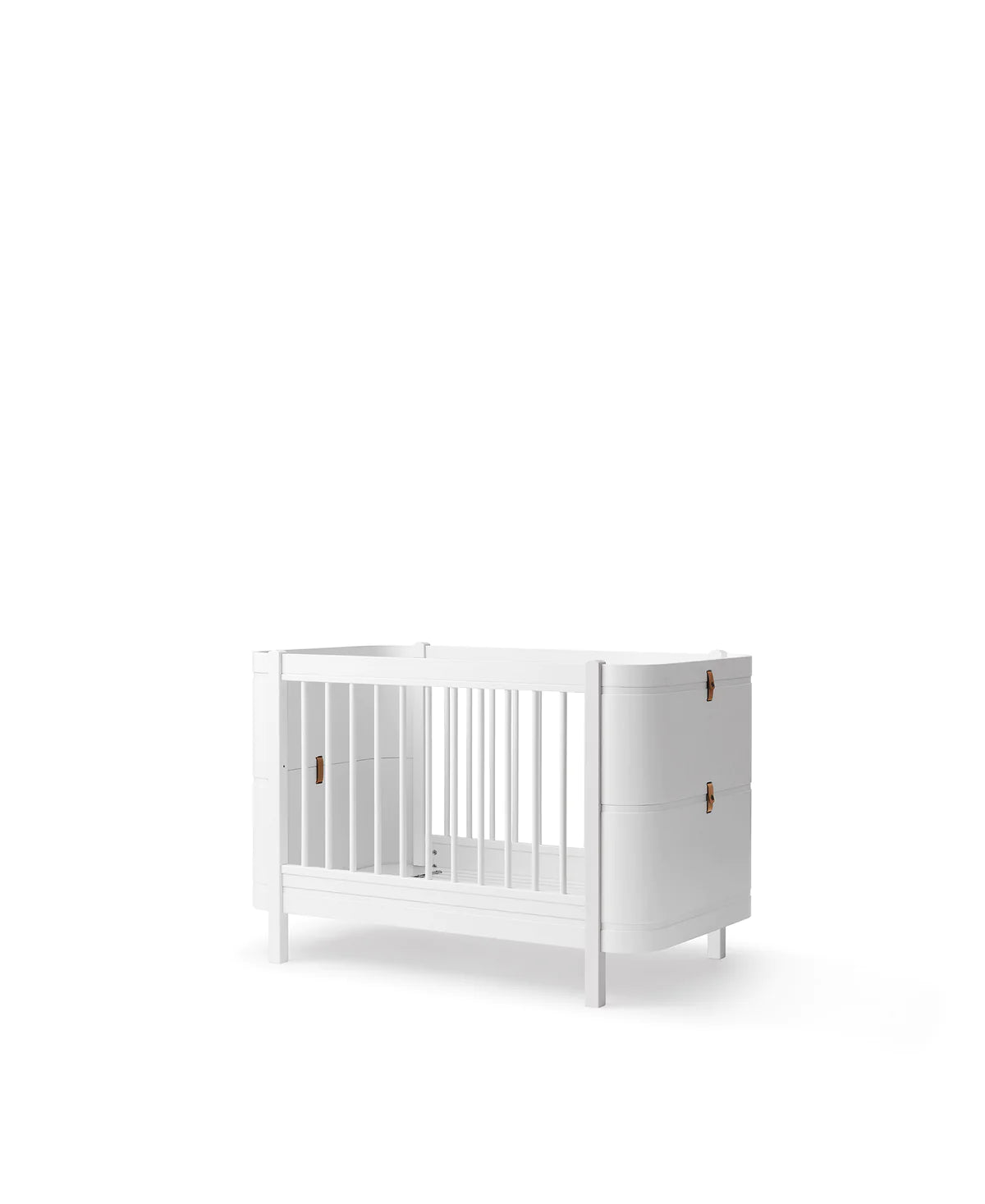 Oliver Furniture | Wood Mini+ Cot Bed Excl Junior Kit in White - Bubba & Me