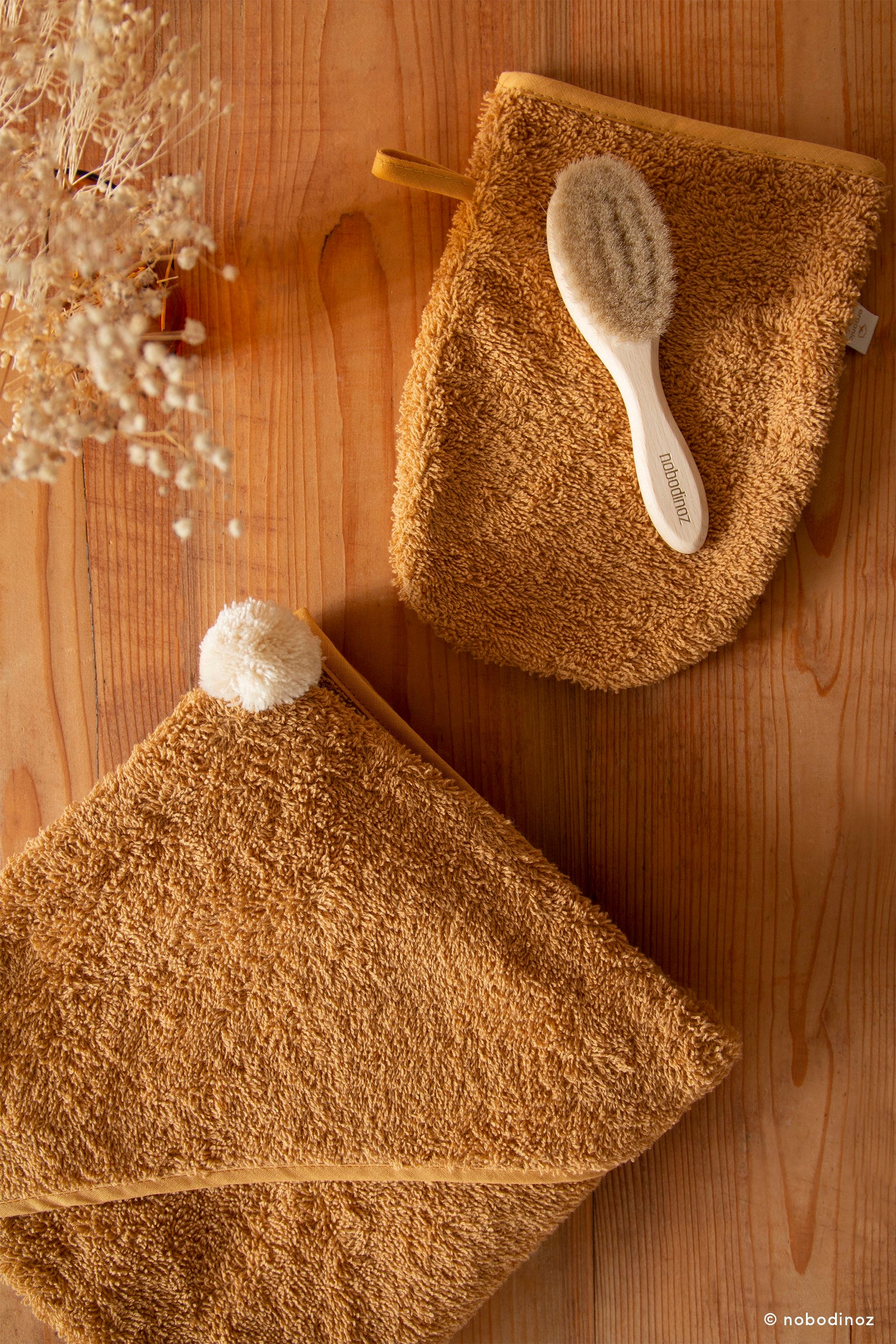 Nobodinoz so cute baby bath set in caramel
